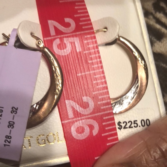 NWT 10K tri-colored gold earrings - Picture 4 of 8